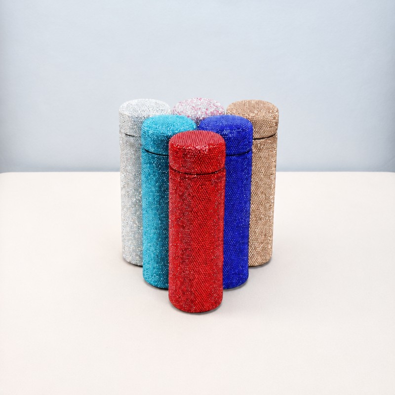 Bling কাঁচ স্টেইনলেস স্টীল ভ্যাকুয়াম বোতল