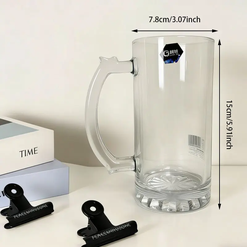 Large Capacity Reinforced Glass Beer Mug
